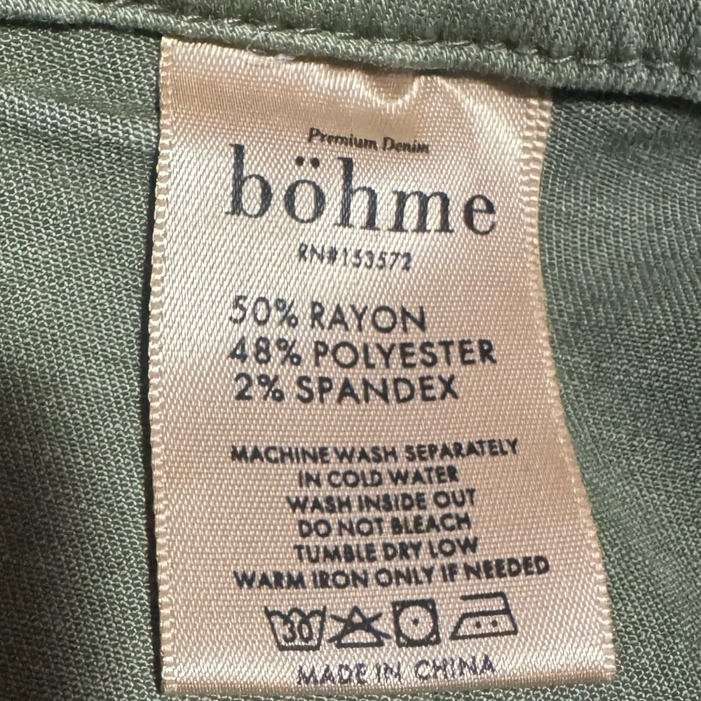 BOEME Olive Utility A-Line Skirt | Button Front Cargo Style | Casual Streetwear - Picture 10 of 10